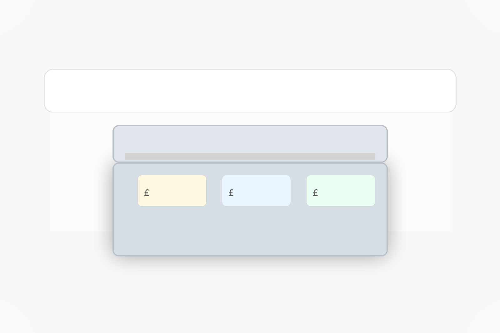 Lockbox under a bed with cash envelopes